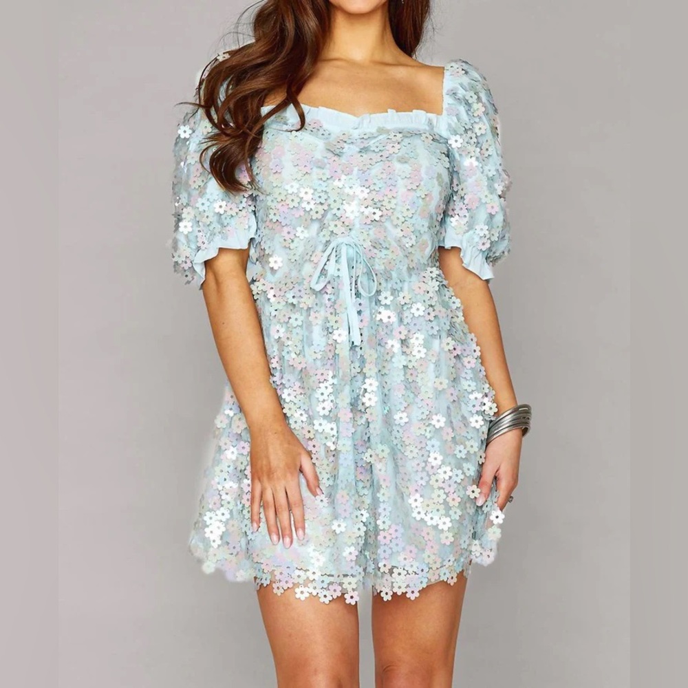 BuddyLove Colby Puff Sleeve Mini Dress - Worn Once